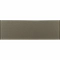 Msi Metallic Gray SAMPLE Glossy Glass Subway Tile ZOR-MD-T-0136-SAM